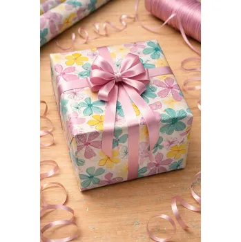 Dárková taška IG Design group Balící papír - Květy 300 x 70 cm