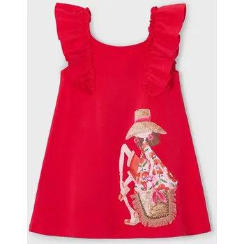 Dívčí šaty Dívčí šaty Mayoral 3943.6M.Mini.PPY2 červená 33X, vel. 122
