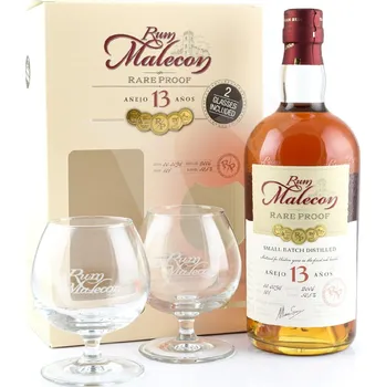 Rum Malecon Rare Proof 13 años 50,5% 0,7 l + 2 sklenice