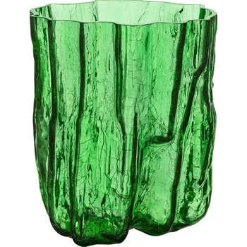 Váza Kosta Boda, Váza Crackle křišťálová 27 cm zelená - Formadore