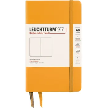 Diář Leuchtturm 1917, Notes hladký v tvrdých deskách Leuchtturm 1917 A6, 187 stran, oranžový, 80 g/m² - Formadore