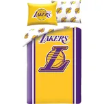 Halantex • Oboustranné ložní povlečení z mikrovlákna Los Angeles Lakers - NBA - 70 x 90 cm + 140 x 200 cm - zipové zapínání