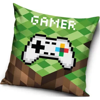 Dekorativní polštářek Carbotex • Dekorační polštář Minecraft Gamer - 40 x 40 cm