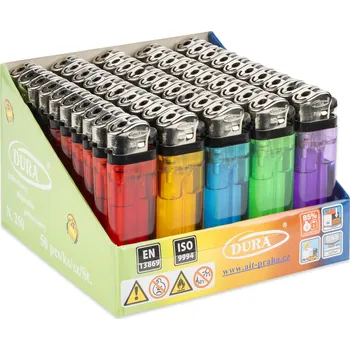 50x zapalovač škrtací kamínkový transparent