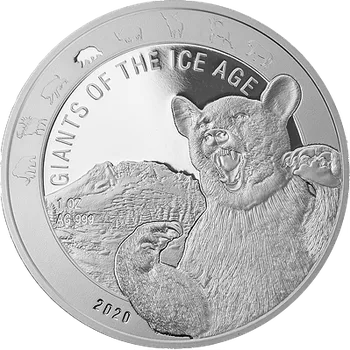 Stříbrná mince 1 Oz&nbsp;Giants of the Ice Age - Cave Bear 2020