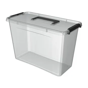 Úložný box box 13,0l SIMPLE-1433,39x20x26cm,rukojeť,transp.plast