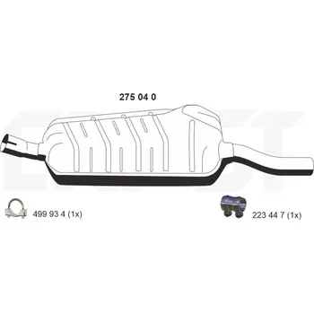 Auto-moto Střední tlumič výfuku ERNST 275040