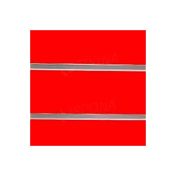 Prodejní regál SLAT drážkový panel 120x240cm,23 drážek, rozteč 10cm,bez insertů, lesk červený