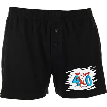 Trenýrky Pánské narozeninové trenýrky k 40. narozeninám – černé, bavlněné, vel. XL