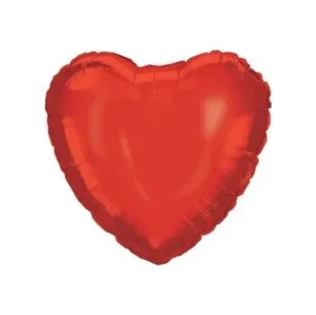 Srdce červené - fóliový balónek 46cm