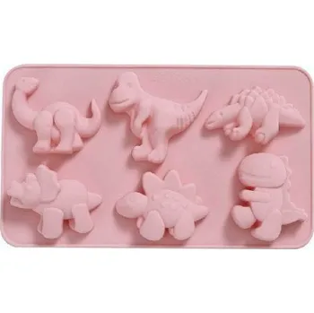 Silikonová forma na mýdlo dinosauři mix - 6ks