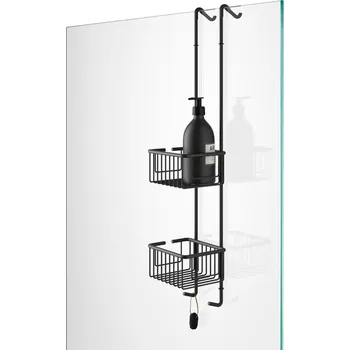 Sprchový držák Decor Walther, Polička do sprchy Contract dvojitá černá matná - Formadore