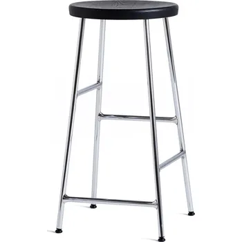 Barová židle Hay, Barová židlička Cornet na chromových nožkách 65 cm černá - Formadore