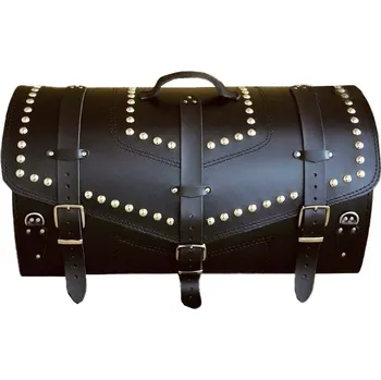 Zavazadlo na motocykl Kožená brašna RSA K182 černá s nýty 57 l