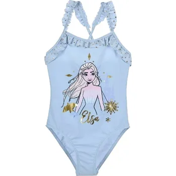 Dívčí plavky SunCity • Dívčí jednodílné plavky s volánky Ledové království - Frozen - motiv Elsa EU 104 Světle modrá