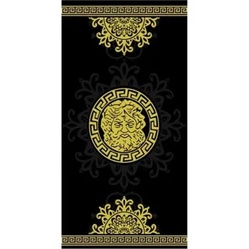 Sunflower • Velká plážová osuška s antickým motivem boha Zeuse – 100% bavlna s vysokou gramáží 420g/m² – nadstandardní rozměr 90×165cm