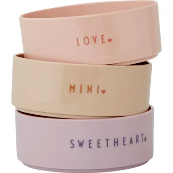 Talíř Design Letters, Mističky Mini Favourite nude, béžová a levandulová 3 ks - Formadore