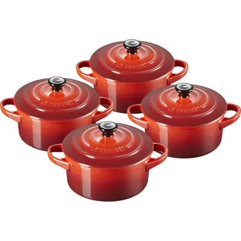 Nádobí Le Creuset, Nádobí na zapékání a servírování Mini Cocotte 250 ml višňová 4 ks - Formadore