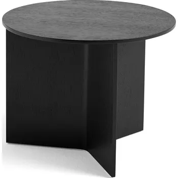 Konferenční stolek Hay, Konferenční stolek Slit kulatý dřevěný 45 cm černý - Formadore