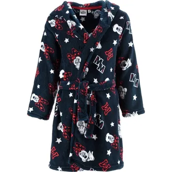 Dívčí župan SunCity • Dětský / dívčí coral fleece župan s kapucí Minnie Mouse - Disney EU 104 Tmavě modrá