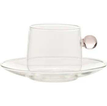 Zafferano, Šálek na čaj Bilia s podšálkem 220 ml růžový - Formadore