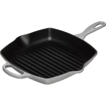 Nádobí Le Creuset, Grilovací pánev Signature čtvercová 26 cm světlý šedá - Formadore