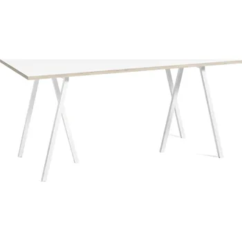 Psací stůl Hay, Stůl Loop Stand bílá laminátová stolová deska bílé nohy 160 cm - Formadore