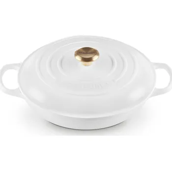 Pánev Le Creuset, Hrnec Gourmet Signature nízký 30 cm bílý - Formadore