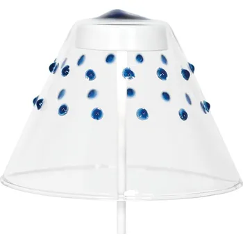 Stínidlo Zafferano, Stínidlo na stolní lampu Swap s tečkami skleněné nebově modré - Formadore