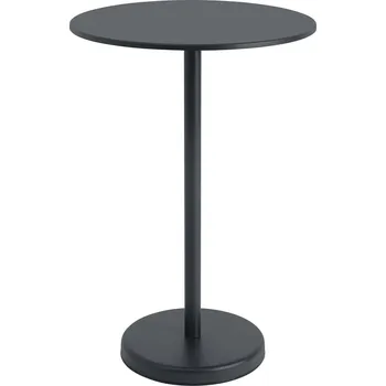 Konferenční stolek Muuto, Konferenční stolek Linear kulatý, 70 x 105 cm, černý - Formadore