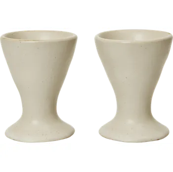 Ferm Living, Kalíšky na vejce Flow, lomená bílá, 2 ks - Formadore