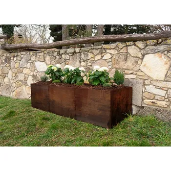 Corgarden Vyvýšený záhon ALTO - Corten 204 × 69 × 52 cm