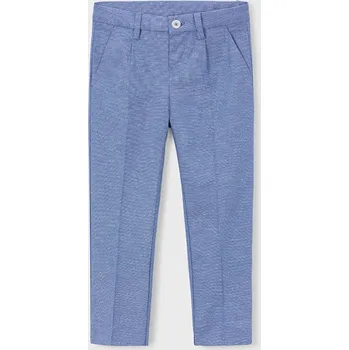 Chlapecké kalhoty Kalhoty s lněnou směsí pro děti Mayoral 3574.5B.Mini.PPY2 modrá 55X, vel. 110