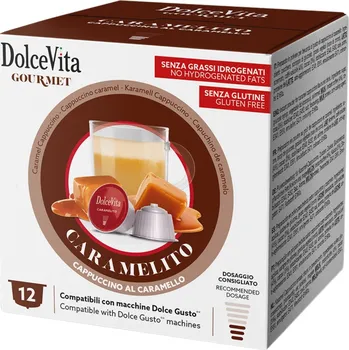 Dolce Vita Italfoods Dolce Vita Cappuccino s karamelovou příchutí do Dolce Gusto 12 kapslí