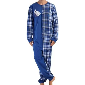 Dámský overall Pánský modrý overal Vienetta Secret Méďa ospalec modrá L