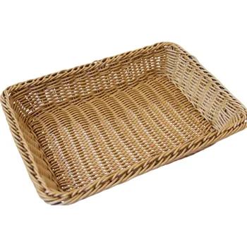 Úložný box Tkaný obdélníkový úložný košík 35 x 25 x 7 cm Praktický organizér na drobnosti kosmetiku doplňky do domácnosti