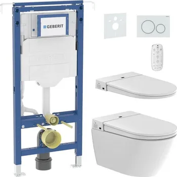 Klozet Závěsné WC s bidetem 1600W/230V + prkénko + tlačítko + modul + podložka + DO
