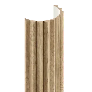 Obklad Obkladový panel na látce pro zakřivené stěny, 30 x 275 cm, dubová dýha, tvar Top