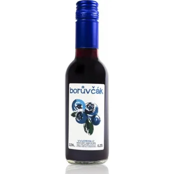Mini borůvkové víno – sladký alkoholový dárek 0,25 l s intenzivní borůvkovou chutí