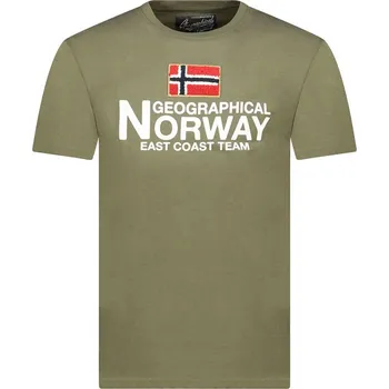 Pánské tričko Tričko Geographical Norway Khaki 373907 S