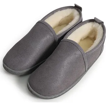 Pánské pantofle Boty Kaiser Naturfellprodukte Grau 894582 46