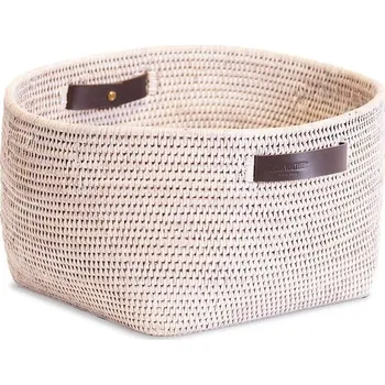 Úložný box Decor Walther, Úložný koš Basket kulatý ratanový světle béžový - Formadore