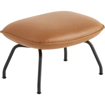 Muuto, Podnožka Doze kůže na černých nožkách koňakově hnědá - Formadore