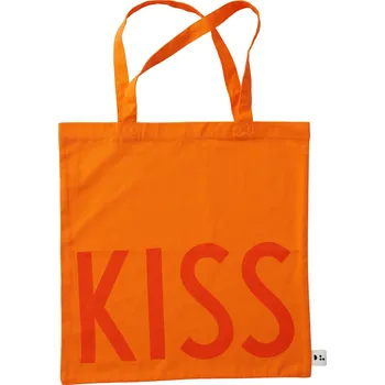Úložný box Design Letters, Nákupní taška Favourite Kiss oranžová - Formadore