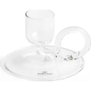 Svícen Hay, Svícen na klasickou svíčku Tiny Curved průhledný - Formadore