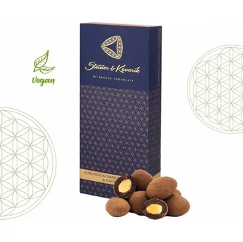 Steiner & Kovarik mandle v hořké čokoládě s kakaem, 150 g