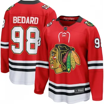 Fanatics Pánský dres Connor Bedard #98 Chicago Blackhawks NHL Centennial Home Breakaway Jersey Velikost: 3XL