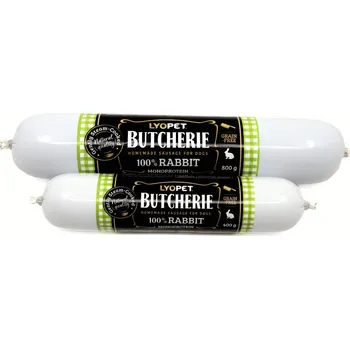 Krmivo pro psa LYOPET Butcherie Rabbit sausage Varianta: 400g