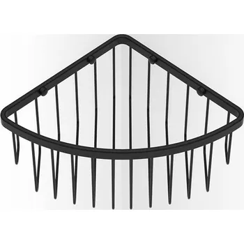 Sprchový držák Decor Walther, Rohová sprchová polička Basic hluboká černá matná - Formadore