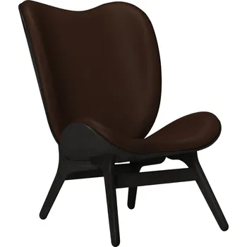 Křeslo Umage, Křeslo Conversation Piece Hope kožené na černých dubových nožkách 106 cm hnědé - Formadore